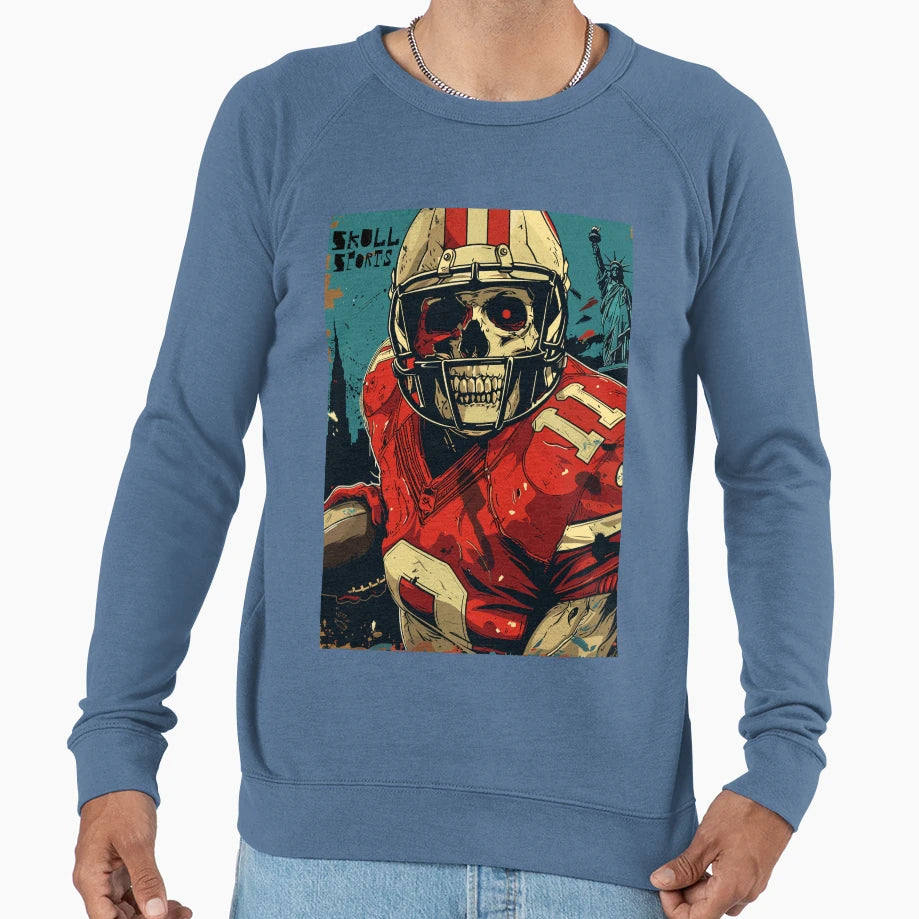 American Football Skull Skull Skull Sweatshirt - Aesthetic Graphic Unisex - T-Shirt, Sweatshirt, Hoodie