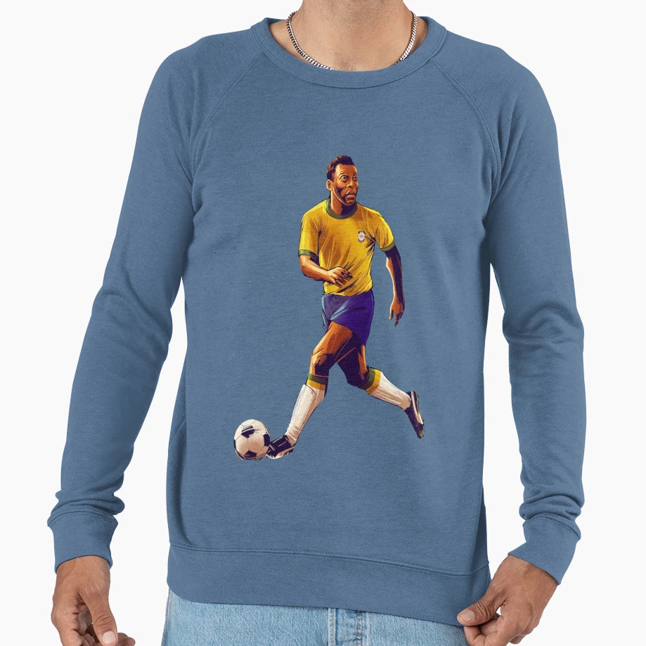 Pele Brazil Football Sweatshirt - Streetwear Style for Adults - T-Shirt, Sweatshirt, Hoodie