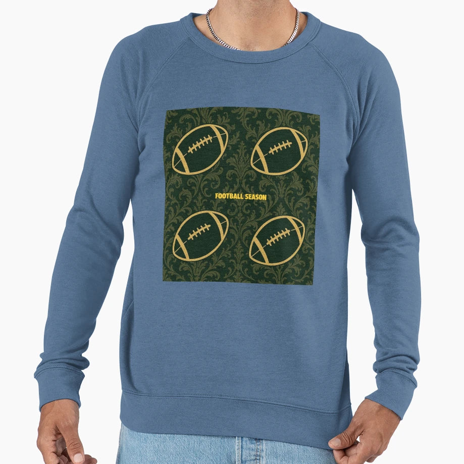 Football Season Baroque Sweatshirt - Unique Graphic Unisex - T-Shirt, Sweatshirt, Hoodie