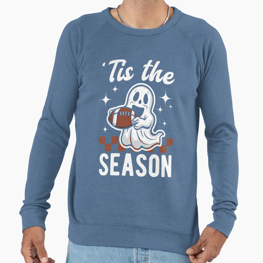 Tis Season Football Ghost Sweatshirt - Novelty Apparel for Adults - T-Shirt, Sweatshirt, Hoodie