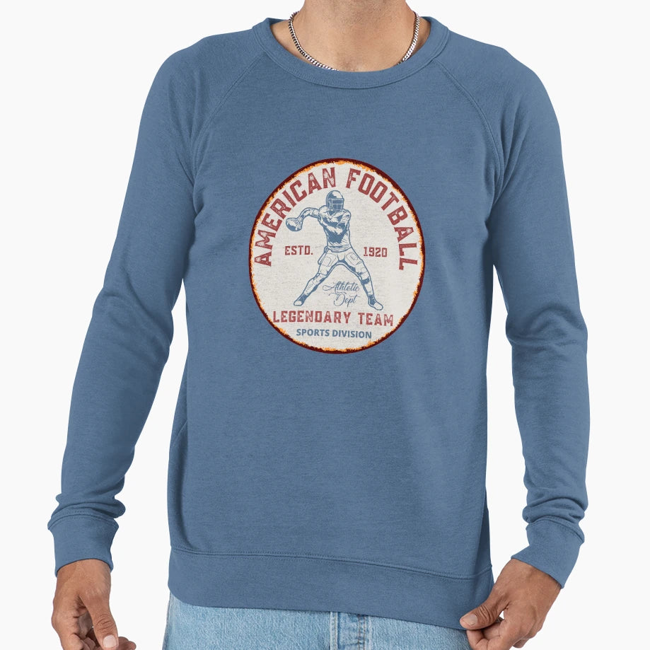 Distressed American Football Sweatshirt - Fun Novelty Design Men Women - T-Shirt, Sweatshirt, Hoodie