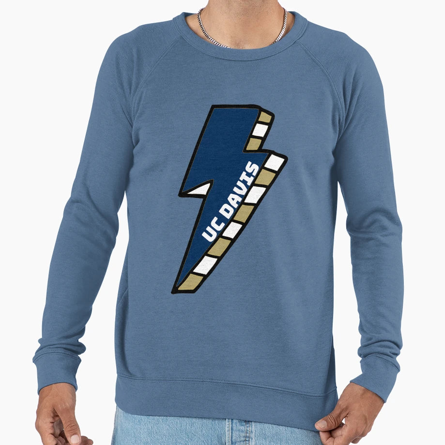 Uc Davis Lightning Bolt Sweatshirt - Minimalist Print Unisex - T-Shirt, Sweatshirt, Hoodie
