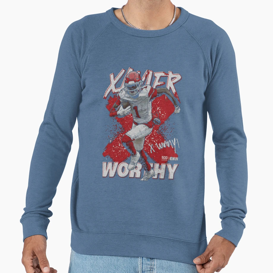 Xavier Worthy Football Action Sweatshirt - Casual Everyday Wear Unisex - T-Shirt, Sweatshirt, Hoodie