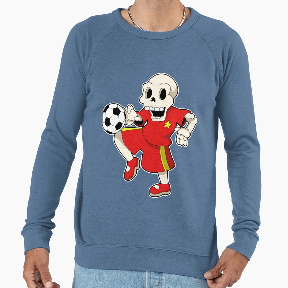 Skeleton Soccer Sports Sweatshirt - Unique Graphic Men Women - T-Shirt, Sweatshirt, Hoodie