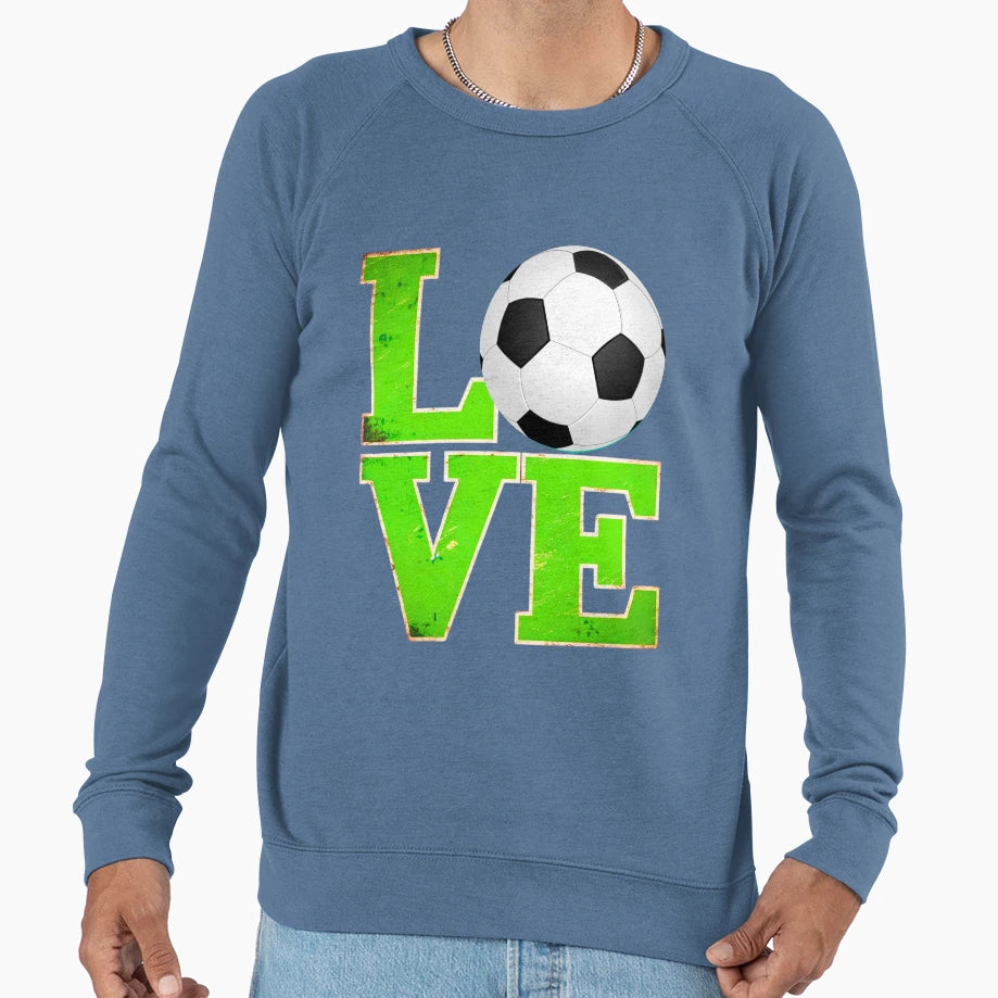 Love Soccer Football T-Shirt - Graphic Print Unisex - T-Shirt, Sweatshirt, Hoodie