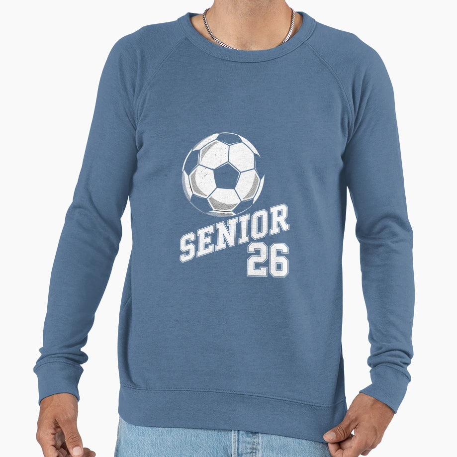 Soccer Senior 26 Class 2026 Grad Sweatshirt - Graphic Print for Adults - T-Shirt, Sweatshirt, Hoodie