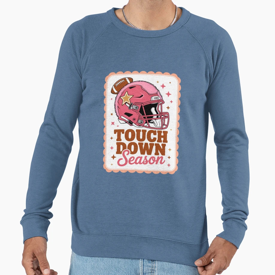 Touchdown Season Football Game Day Sweatshirt - Graphic Print Unisex - T-Shirt, Sweatshirt, Hoodie