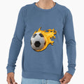 Fire Football Black Sweatshirt - Custom Art Print Men Women - T-Shirt, Sweatshirt, Hoodie