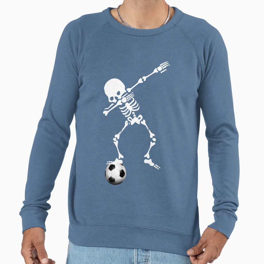 Skeleton Footballer Sweatshirt - Unique Graphic Men Women - T-Shirt, Sweatshirt, Hoodie