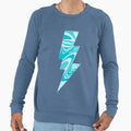 Blue Lightning Sweatshirt - Fun Novelty Design for Adults - T-Shirt, Sweatshirt, Hoodie