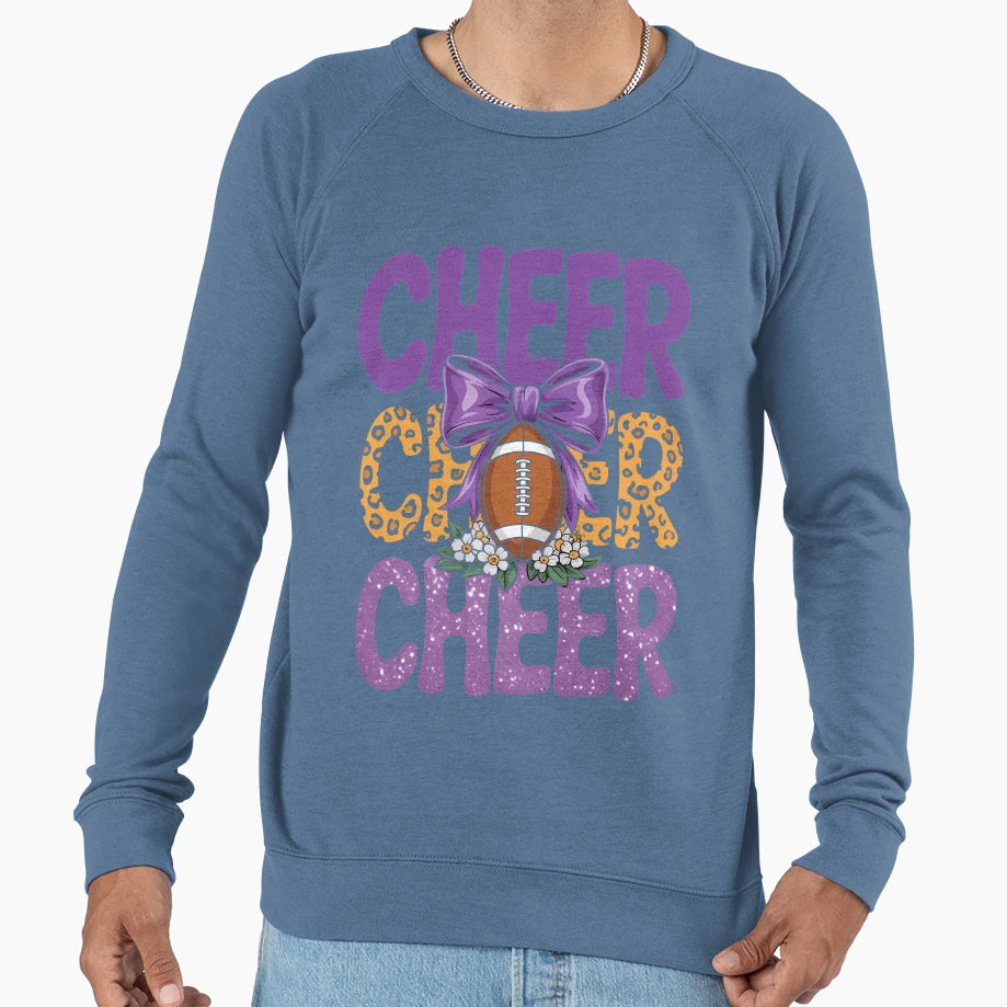 Coquette Cheer Bow Sport Sweatshirt - Casual Everyday Wear for Adults - T-Shirt, Sweatshirt, Hoodie