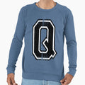 Big Varsity Letter Q Sweatshirt - Fun Novelty Design Men Women - T-Shirt, Sweatshirt, Hoodie