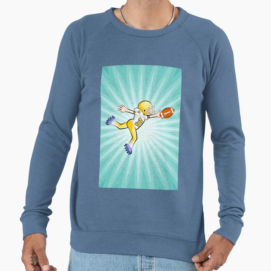 American Football Player Stays Sweatshirt - Streetwear Style for Adults - T-Shirt, Sweatshirt, Hoodie