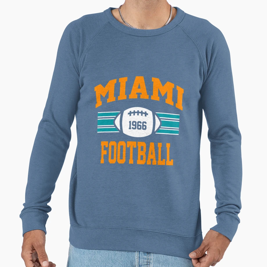 Miami Football Athletic Sports Team Sweatshirt - Aesthetic Graphic Unisex - T-Shirt, Sweatshirt, Hoodie