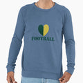 Heart Football Green Gold Sweatshirt - Trendy Graphic for Adults - T-Shirt, Sweatshirt, Hoodie