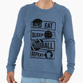 Eat Sleep Football Repeat Touchdown Sweatshirt - Graphic Print for Adults - T-Shirt, Sweatshirt, Hoodie