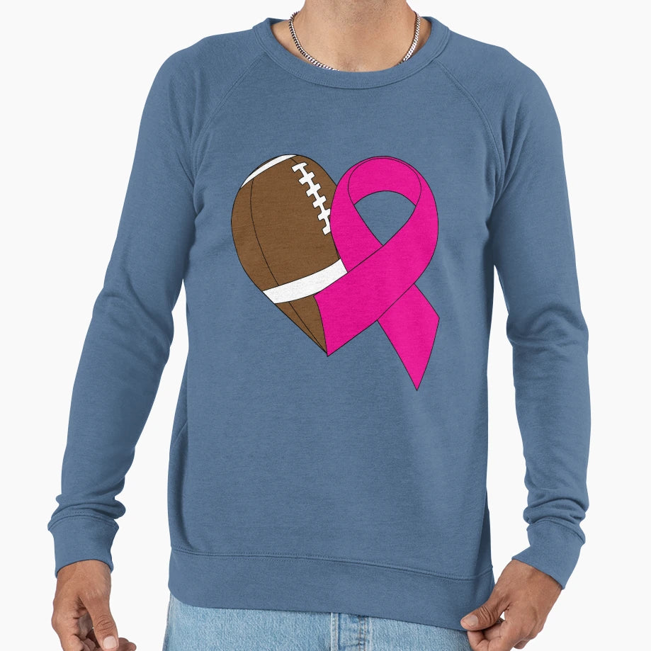 Football Fight Cancer Sweatshirt - Custom Art Print Men Women - T-Shirt, Sweatshirt, Hoodie