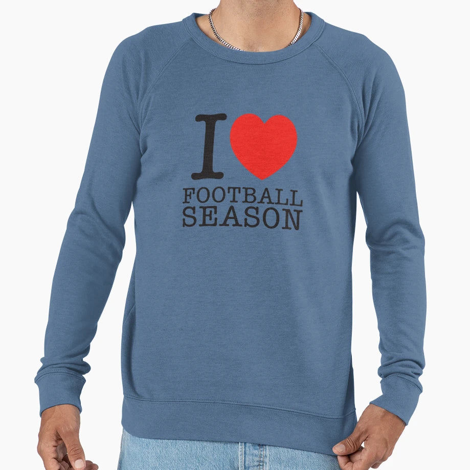 I Love Football Season Sweatshirt - Trendy Graphic for Adults - T-Shirt, Sweatshirt, Hoodie