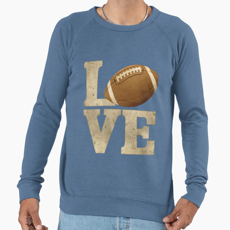Love American Football T-Shirt - Custom Art Print Men Women - T-Shirt, Sweatshirt, Hoodie