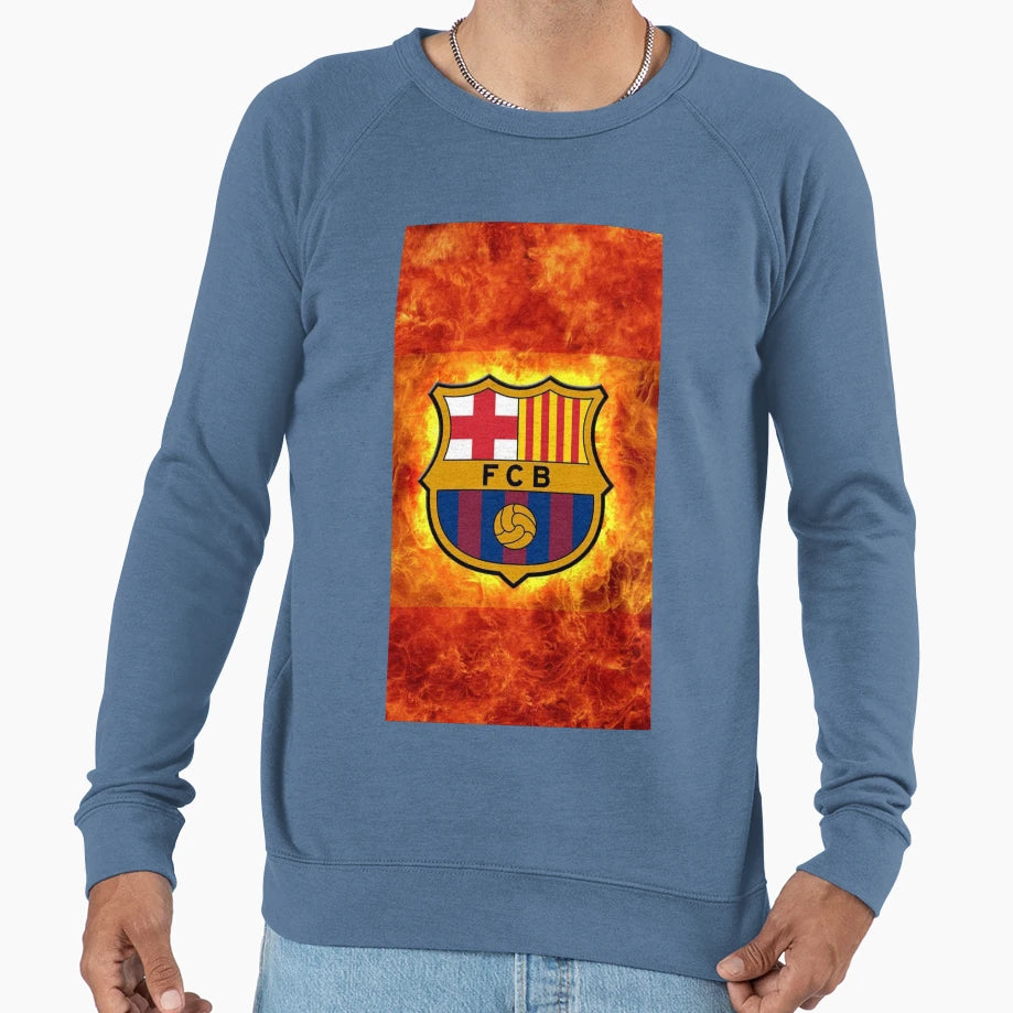 Barcelona Fire Sweatshirt - Graphic Print for Adults - T-Shirt, Sweatshirt, Hoodie