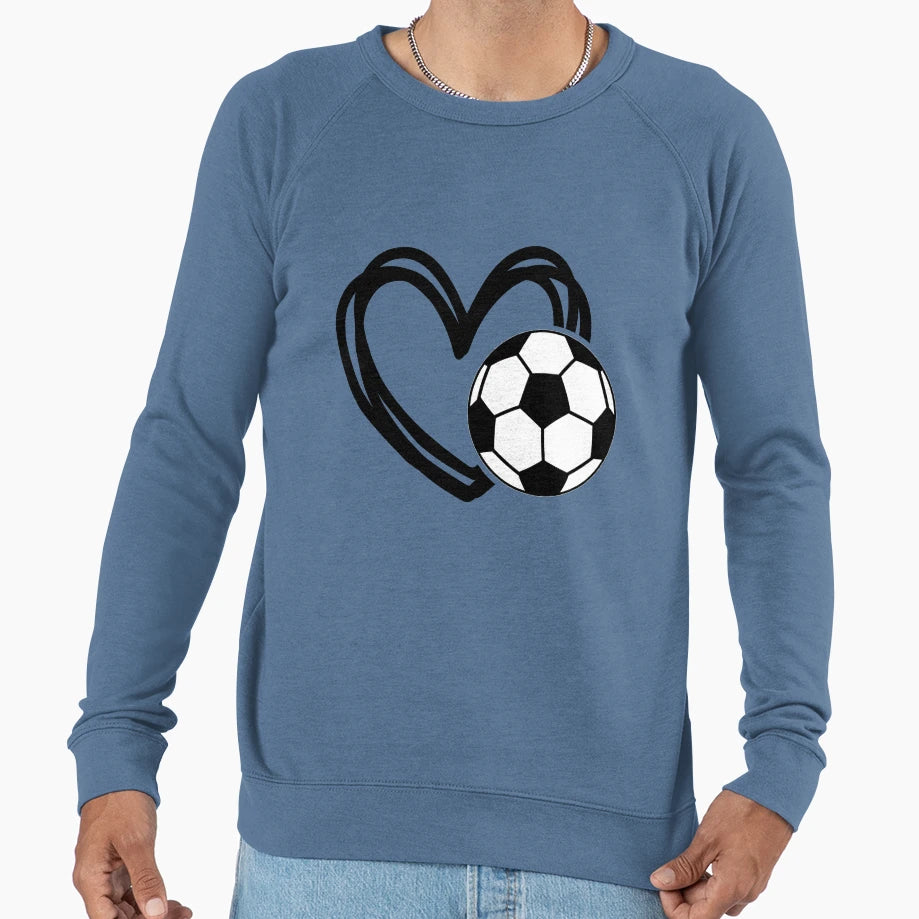 Heart Football Sport Sweatshirt - Fun Novelty Design Men Women - T-Shirt, Sweatshirt, Hoodie
