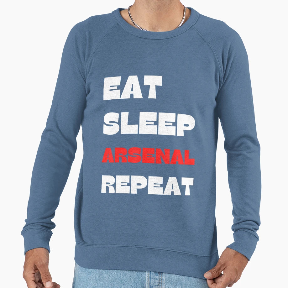 Eat Sleep Arsenal Repeat Sweatshirt - Novelty Apparel Unisex - T-Shirt, Sweatshirt, Hoodie