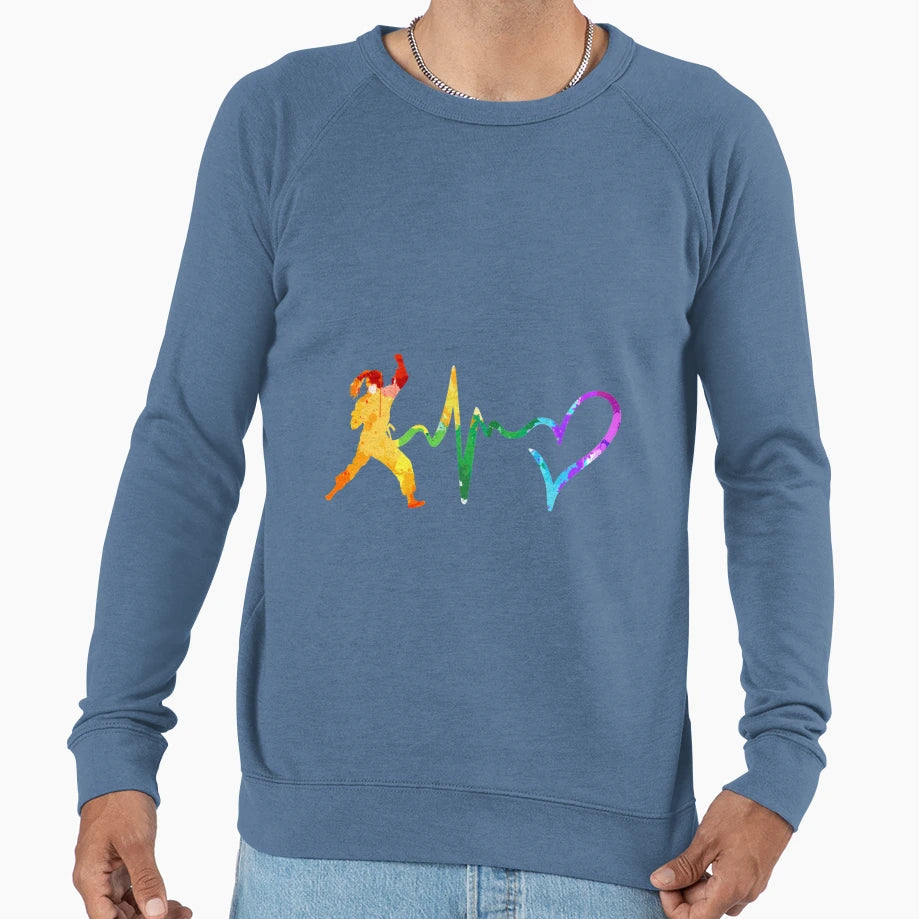 Taekwondo Heartbeat Watercolor Gift Sweatshirt - Unique Graphic for Adults - T-Shirt, Sweatshirt, Hoodie