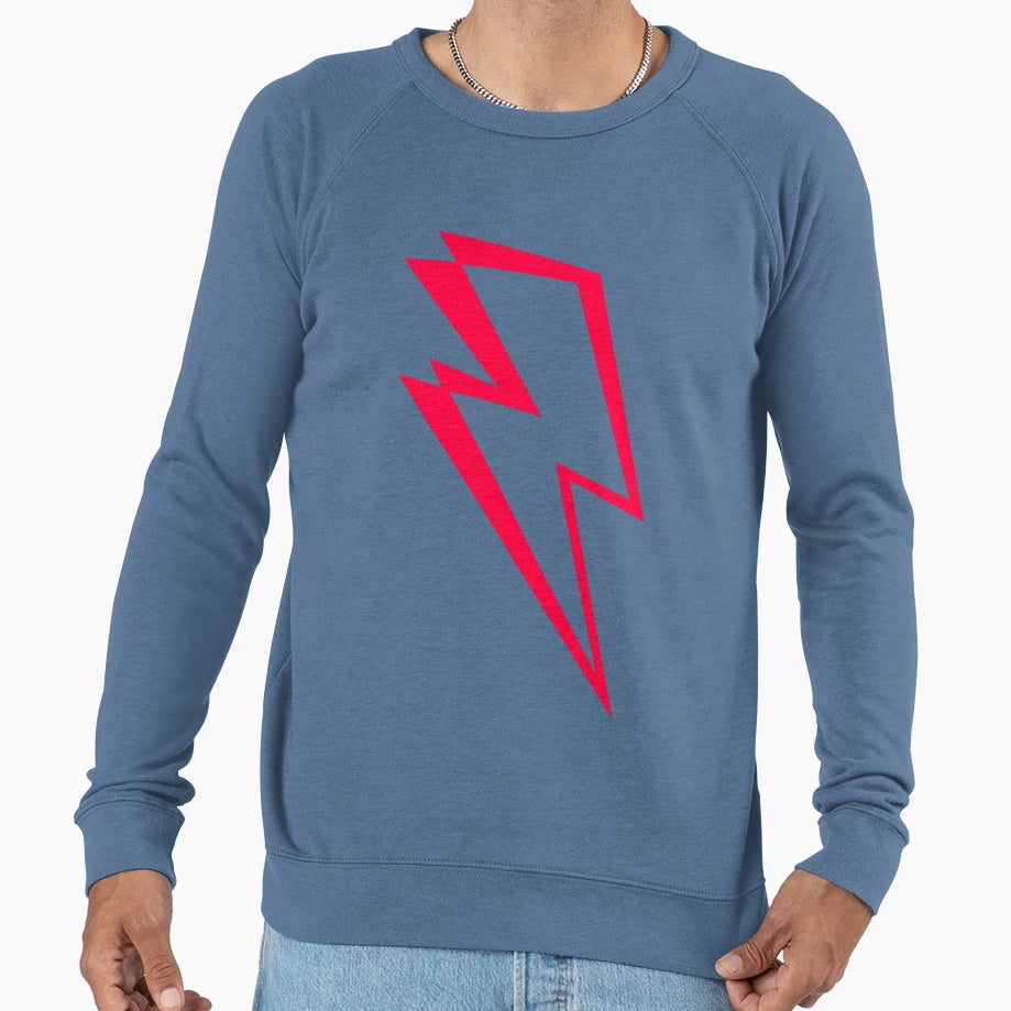Lightning Strike Fucsia Geometric Sweatshirt - Aesthetic Graphic Unisex - T-Shirt, Sweatshirt, Hoodie