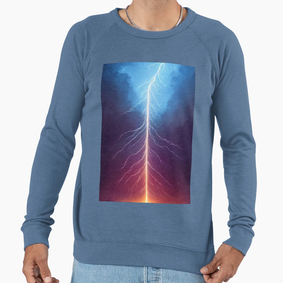 Lightning Sweatshirt - Minimalist Print Men Women - T-Shirt, Sweatshirt, Hoodie
