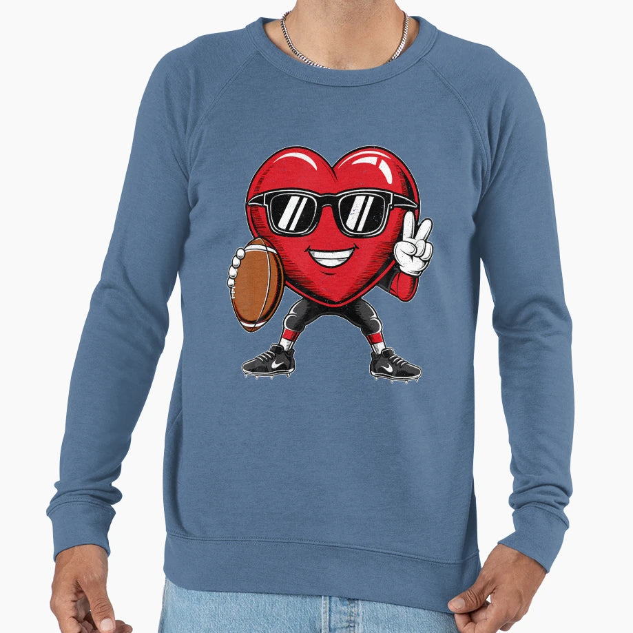 Valentines Day Heart Playing Sweatshirt - Streetwear Style Men Women - T-Shirt, Sweatshirt, Hoodie