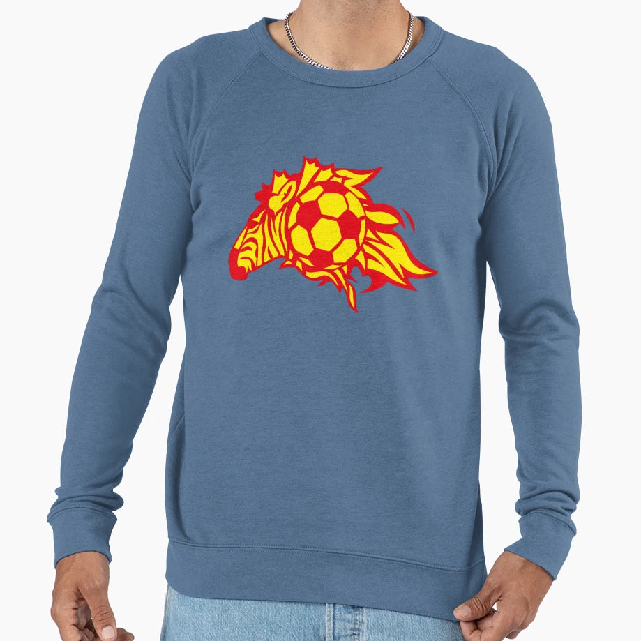 Football Zebra Flame Logo Fire Sweatshirt - Aesthetic Graphic for Adults - T-Shirt, Sweatshirt, Hoodie