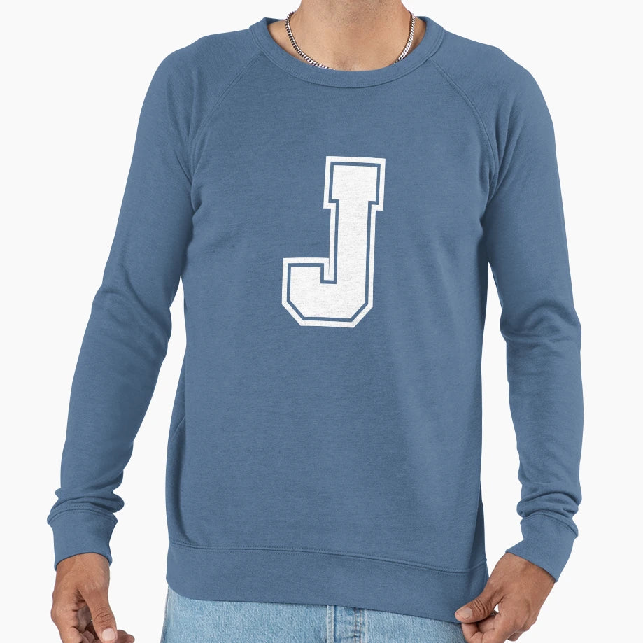 J Letter Sweatshirt - Aesthetic Graphic Men Women - T-Shirt, Sweatshirt, Hoodie