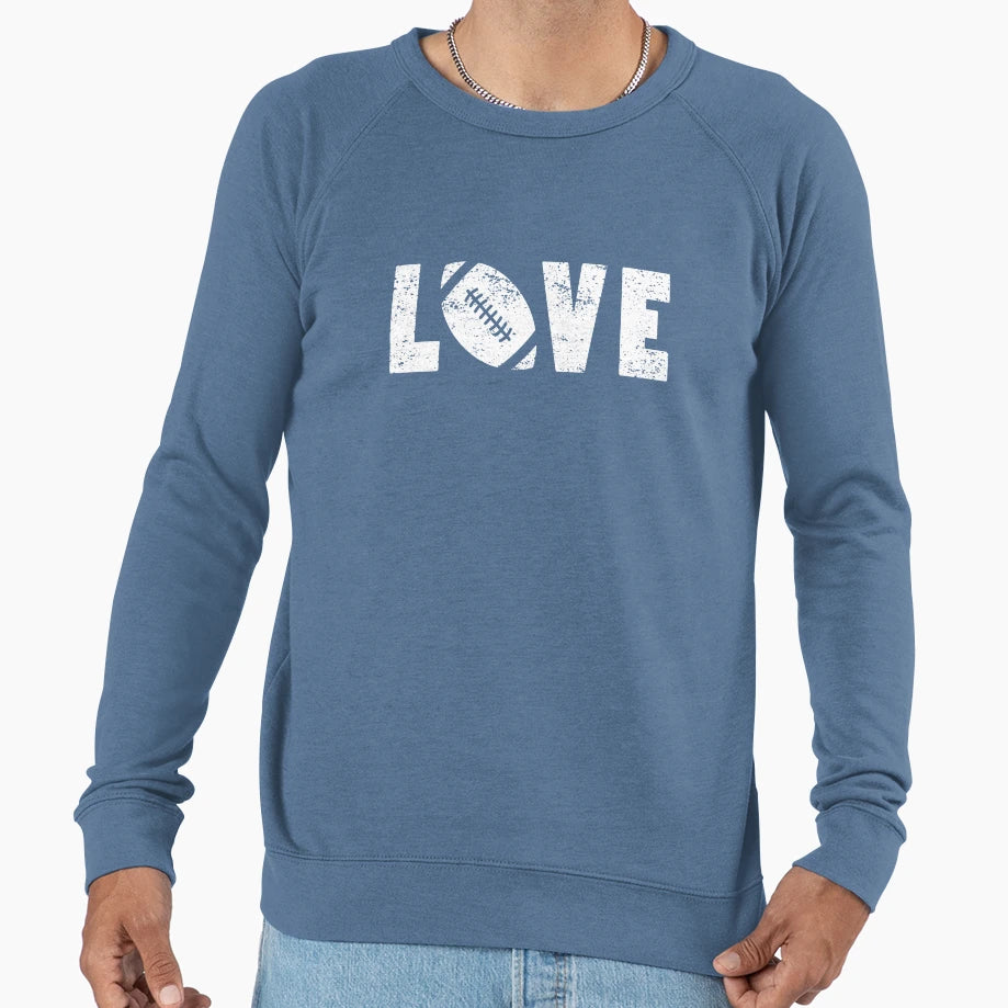 I Love Football Illustrated Pun Word T-Shirt - Streetwear Style for Adults - T-Shirt, Sweatshirt, Hoodie