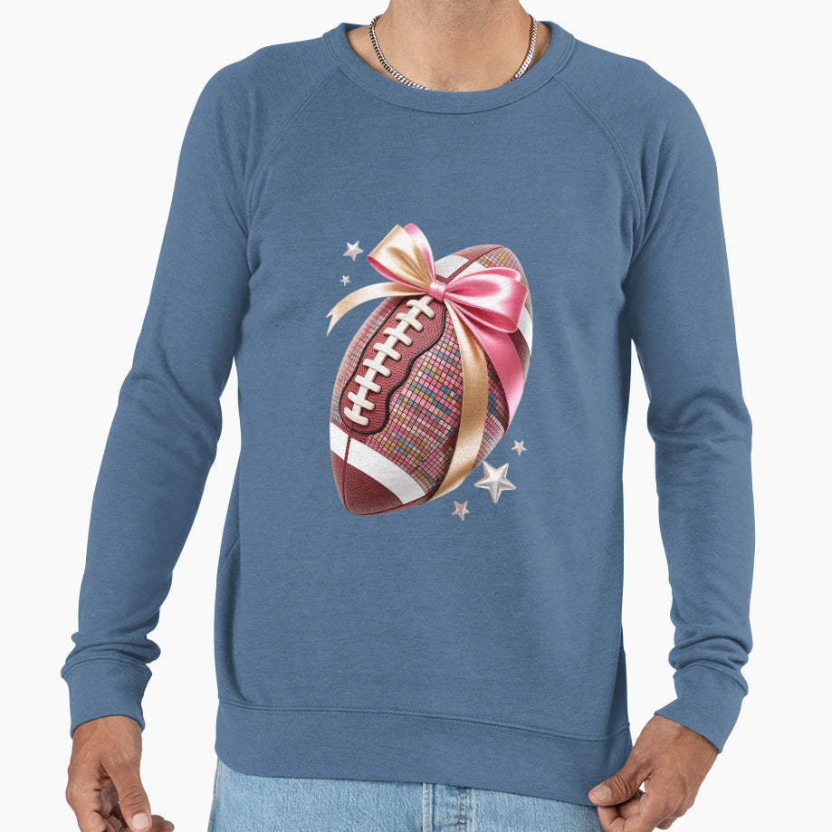 Coquette Bow Football Player American Sweatshirt - Novelty Apparel Unisex - T-Shirt, Sweatshirt, Hoodie