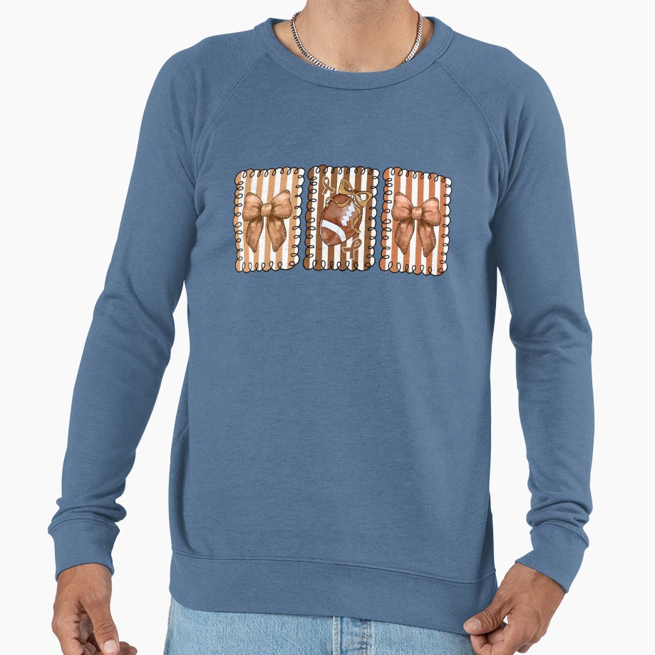 Football And Bows Awareness Sweatshirt - Fun Novelty Design for Adults - T-Shirt, Sweatshirt, Hoodie