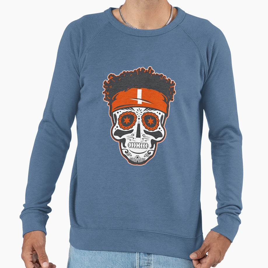 Justin Fields Sugar Skull T-Shirt - Minimalist Print Men Women - T-Shirt, Sweatshirt, Hoodie