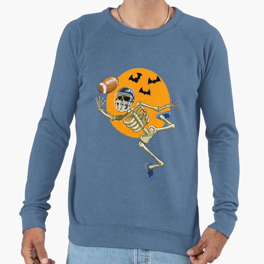 American Football Skeleton Sweatshirt - Fun Novelty Design Men Women - T-Shirt, Sweatshirt, Hoodie