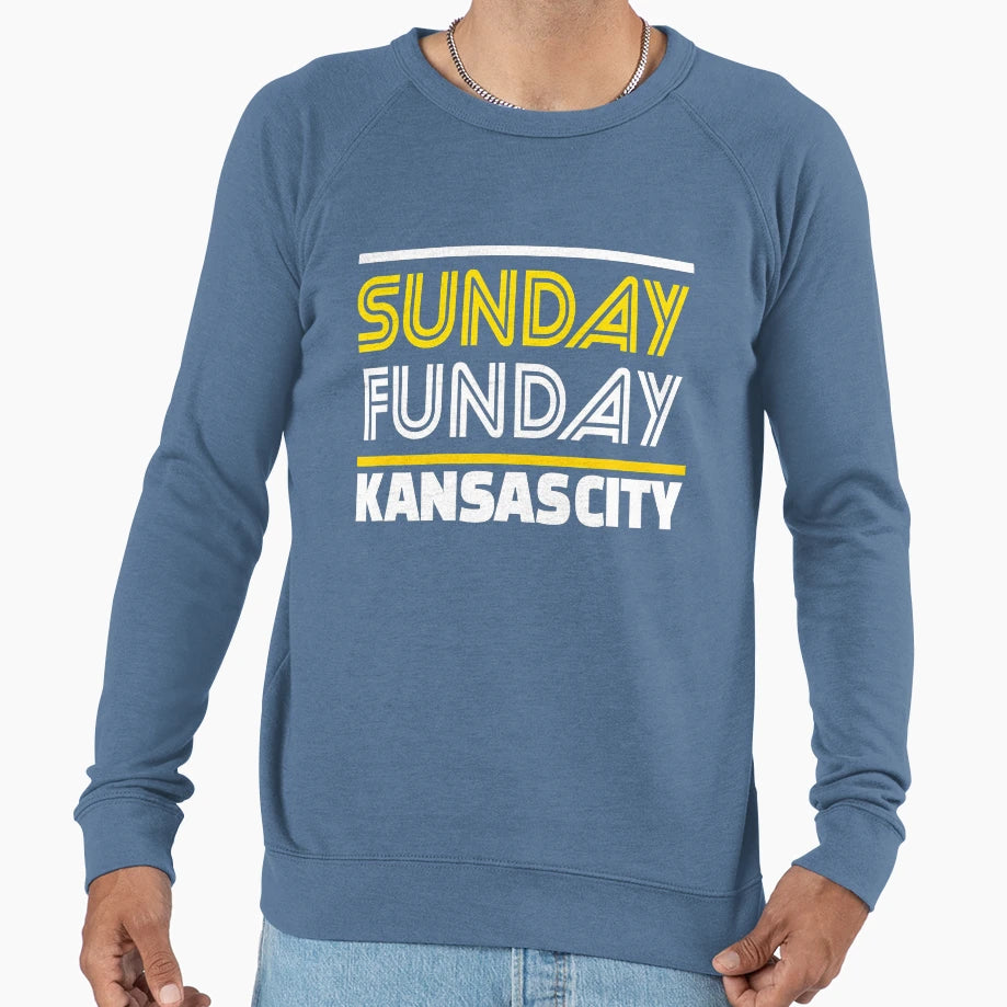 Kc Sunday Funday Kansas City Sunday Sweatshirt - Trendy Graphic Unisex - T-Shirt, Sweatshirt, Hoodie