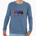 Peace Love Ravens Football Team Sweatshirt - Novelty Apparel Unisex - T-Shirt, Sweatshirt, Hoodie