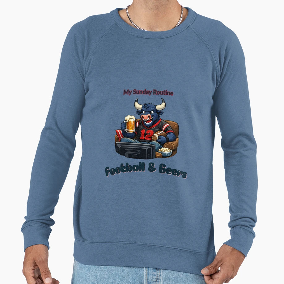 Houston Texans Sunday Routine Football T-Shirt - Unique Graphic for Adults - T-Shirt, Sweatshirt, Hoodie