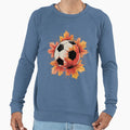 Soccer Ball Fall Leaves Thanksgiving Sweatshirt - Streetwear Style Unisex - T-Shirt, Sweatshirt, Hoodie
