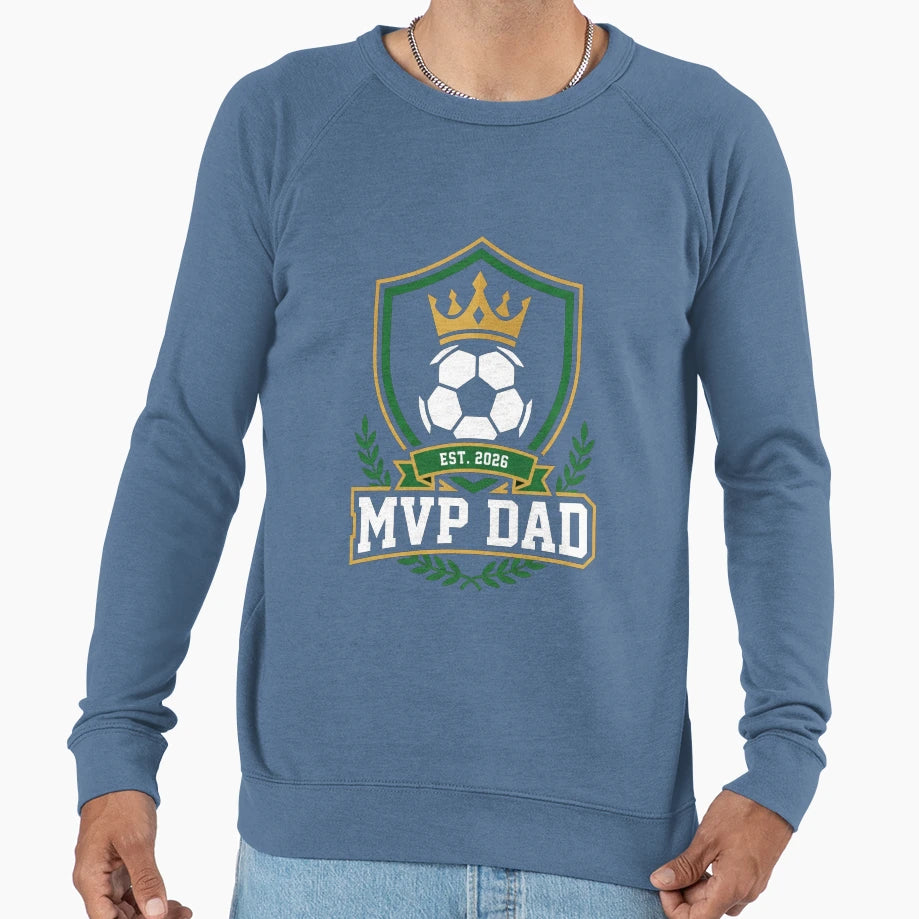Mvp Dad Soccer Crest Crown Sweatshirt - Aesthetic Graphic Men Women - T-Shirt, Sweatshirt, Hoodie