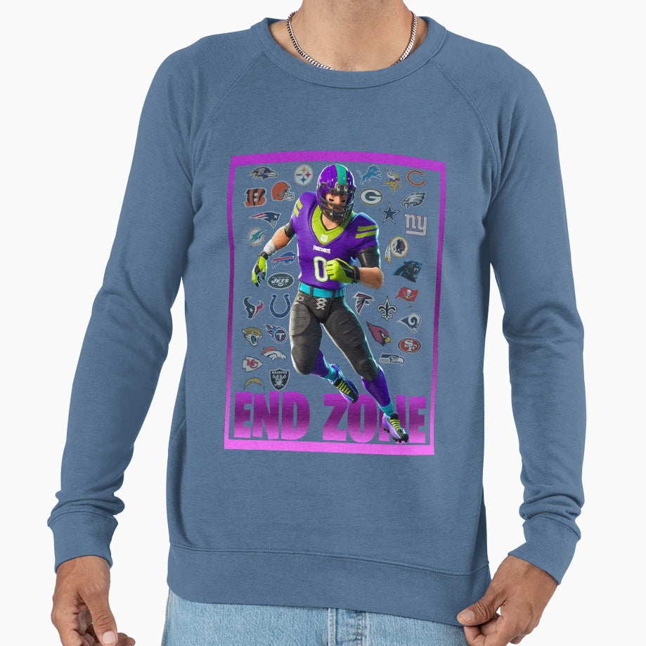 End Zone Sweatshirt - Graphic Print for Adults - T-Shirt, Sweatshirt, Hoodie