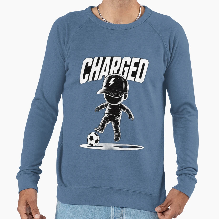 Charged Streetwear Doll Vector Soccer Sweatshirt - Trendy Graphic Men Women - T-Shirt, Sweatshirt, Hoodie