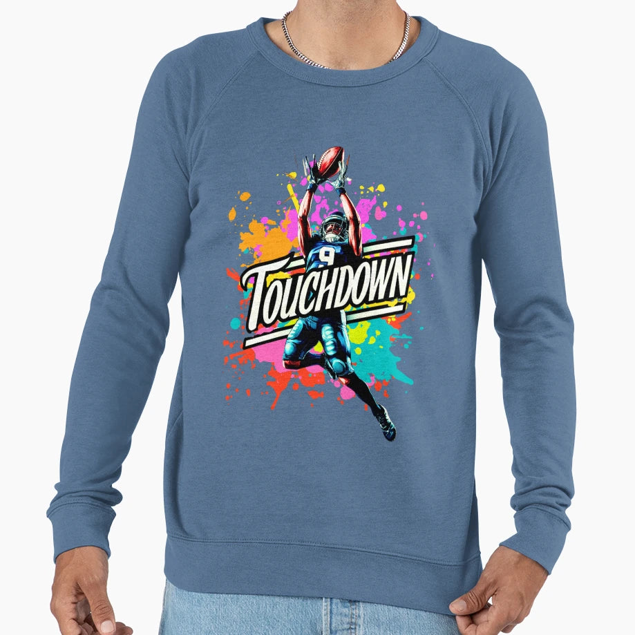 American Football Touchdown Catch Sweatshirt - Minimalist Print Unisex - T-Shirt, Sweatshirt, Hoodie