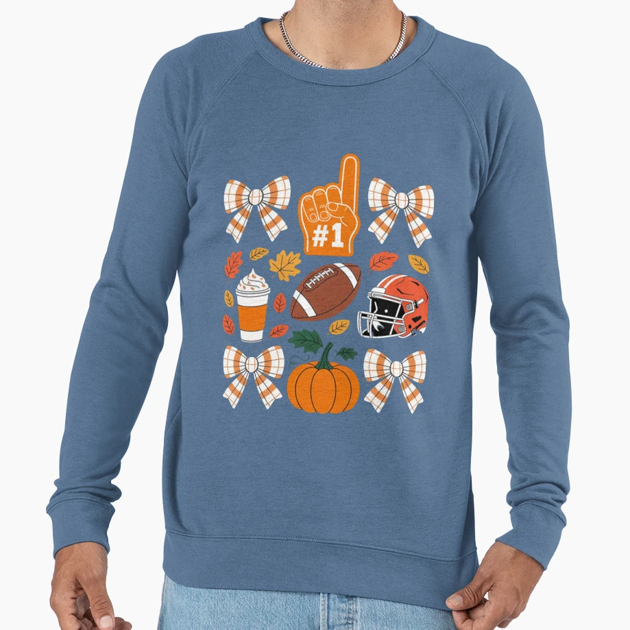 Football Pumpkin Season Thanksgiving Sweatshirt - Streetwear Style Unisex - T-Shirt, Sweatshirt, Hoodie
