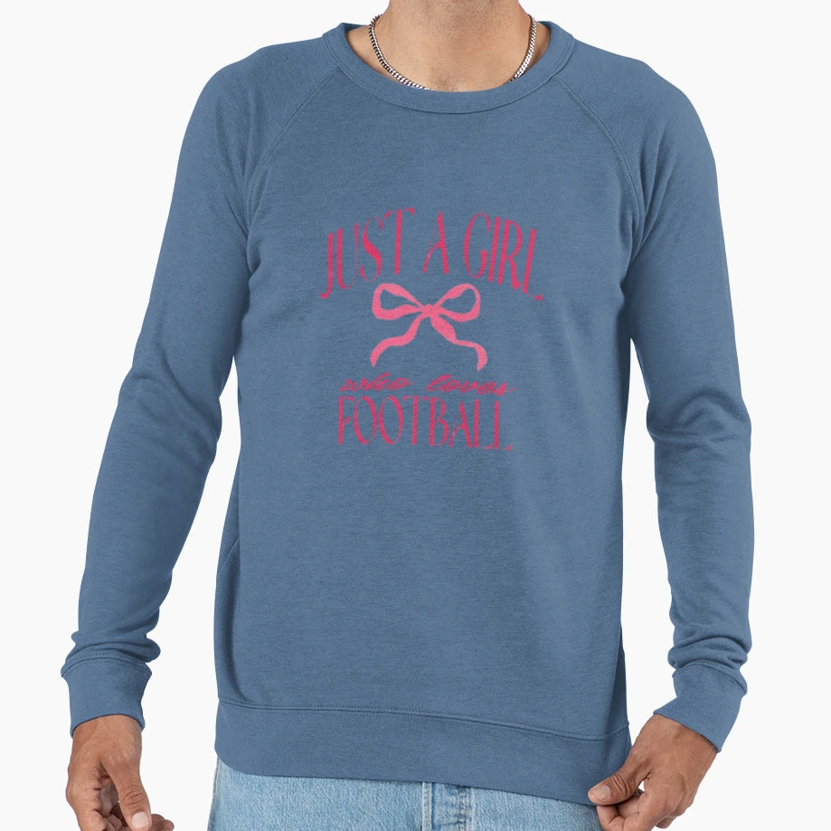 Just Who Loves Football Football Lover Sweatshirt - Graphic Print Men Women - T-Shirt, Sweatshirt, Hoodie