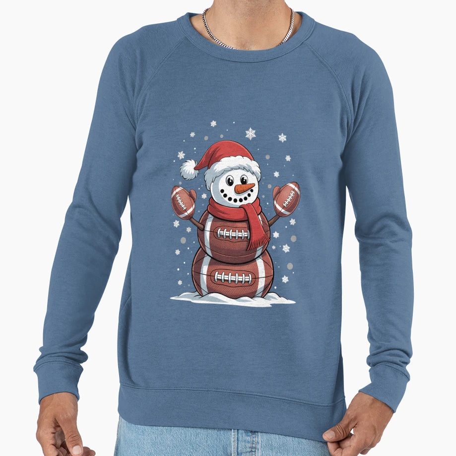 Football Snowman Football Sweatshirt - Trendy Graphic Men Women - T-Shirt, Sweatshirt, Hoodie