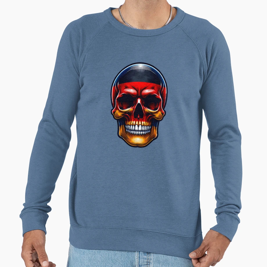 Skull Germany Colors Sweatshirt - Unique Graphic Men Women - T-Shirt, Sweatshirt, Hoodie