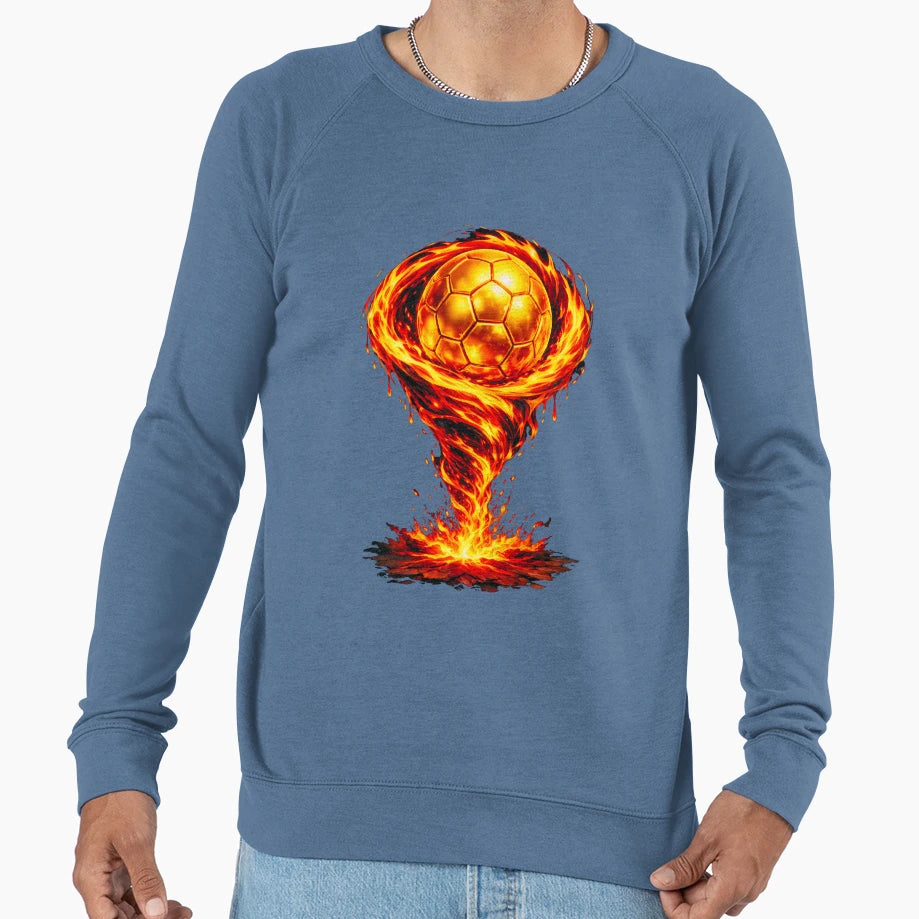 Gold Soccer Tornado Abstract Sweatshirt - Aesthetic Graphic for Adults - T-Shirt, Sweatshirt, Hoodie